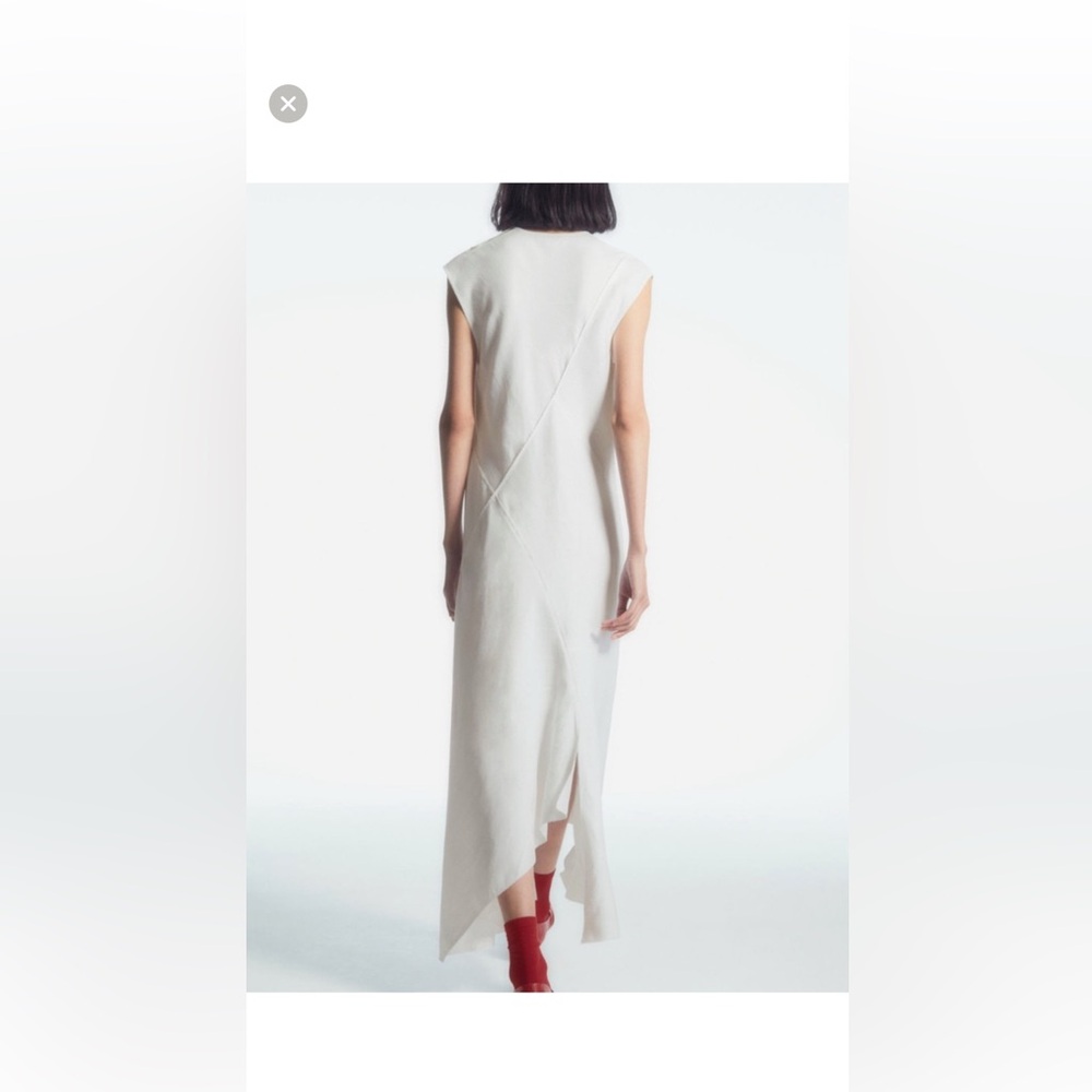 Cos dress size 8 white linen.